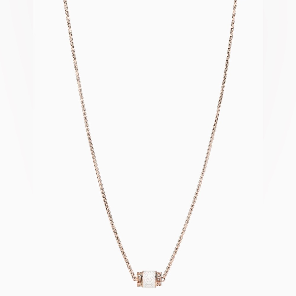 Emporio Armani Rose Gold-Tone Stainless Steel Pendant Necklace